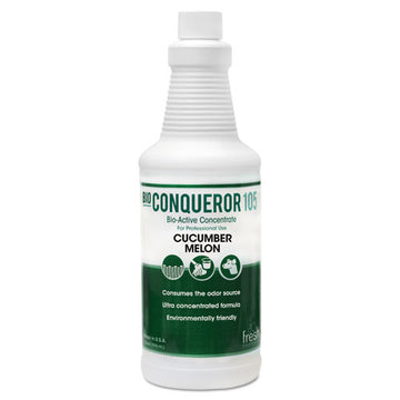 Fresh Products Bio Conqueror 105 Enzymatic Odor Counteractant Concentrate, Cucumber Melon, 1 Qt Bottle, 12-carton freeshipping - TVN Wholesale